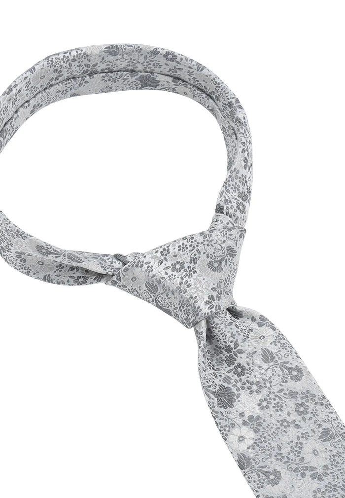 Wedding tie and pocket square set for men in silk – Floral