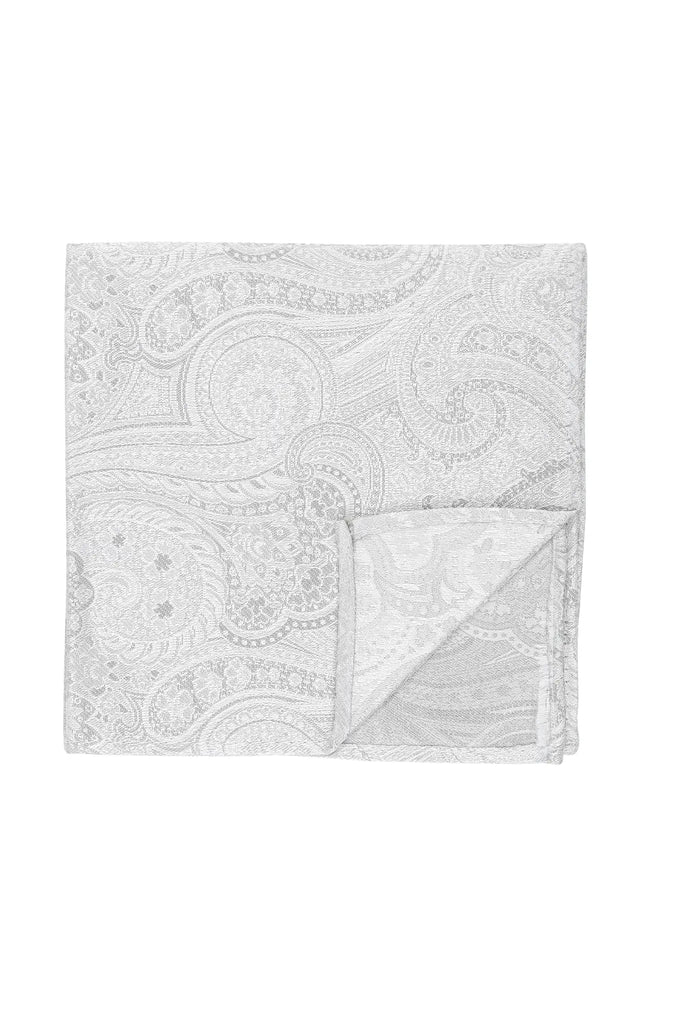 Men's silk pocket square for weddings – Paisley