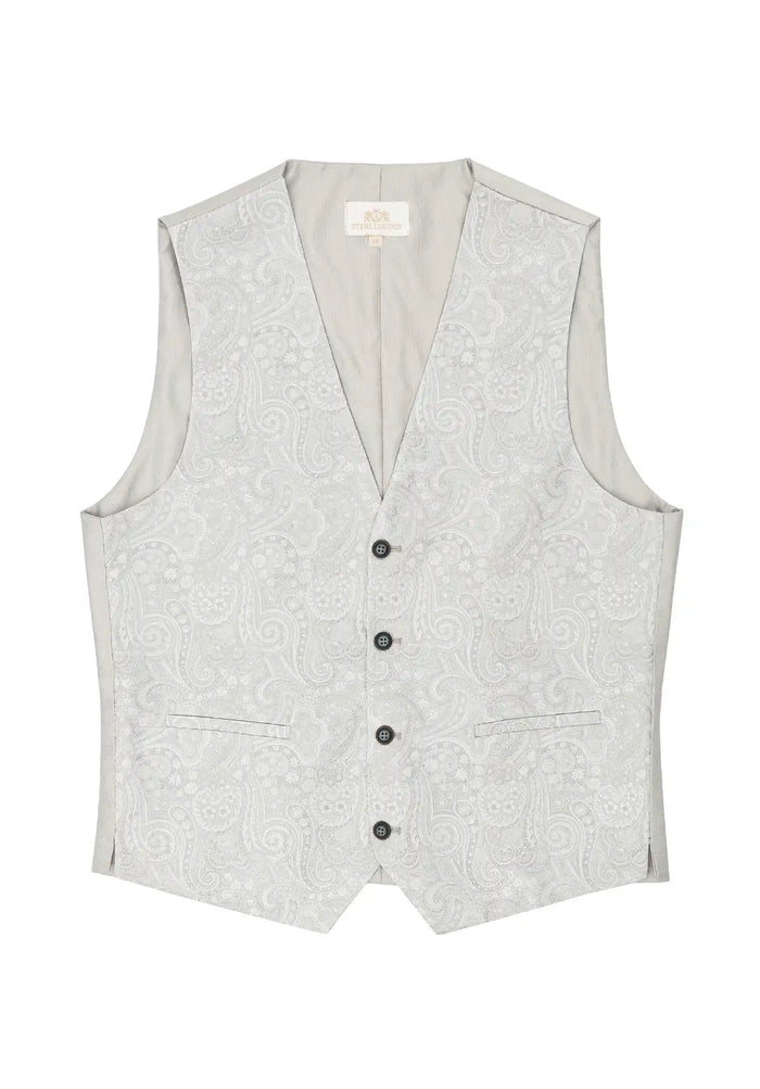 Men's silk wedding waistcoat – Paisley