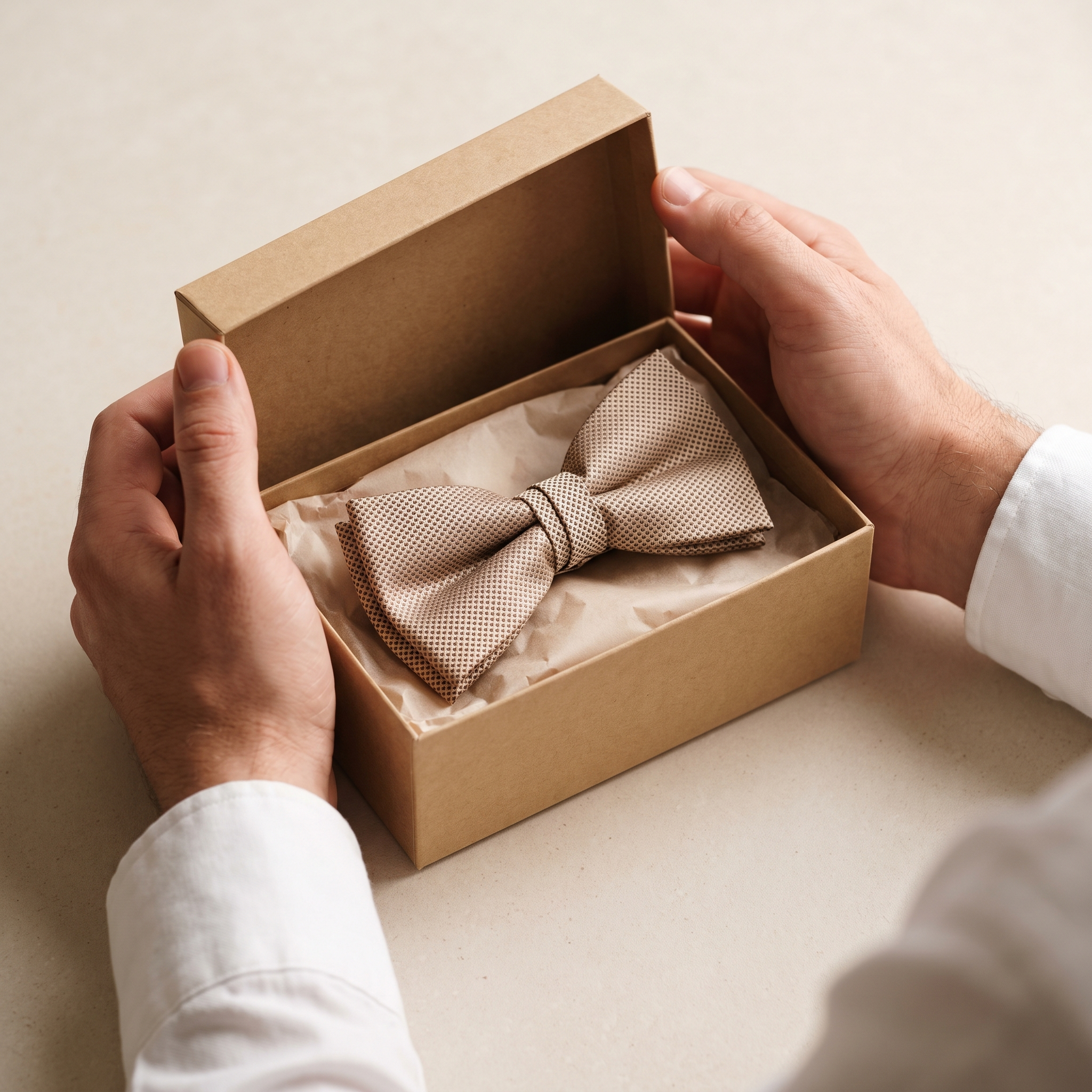 Geschenke bis 50 Euro - Fliege im Geschenkkarton