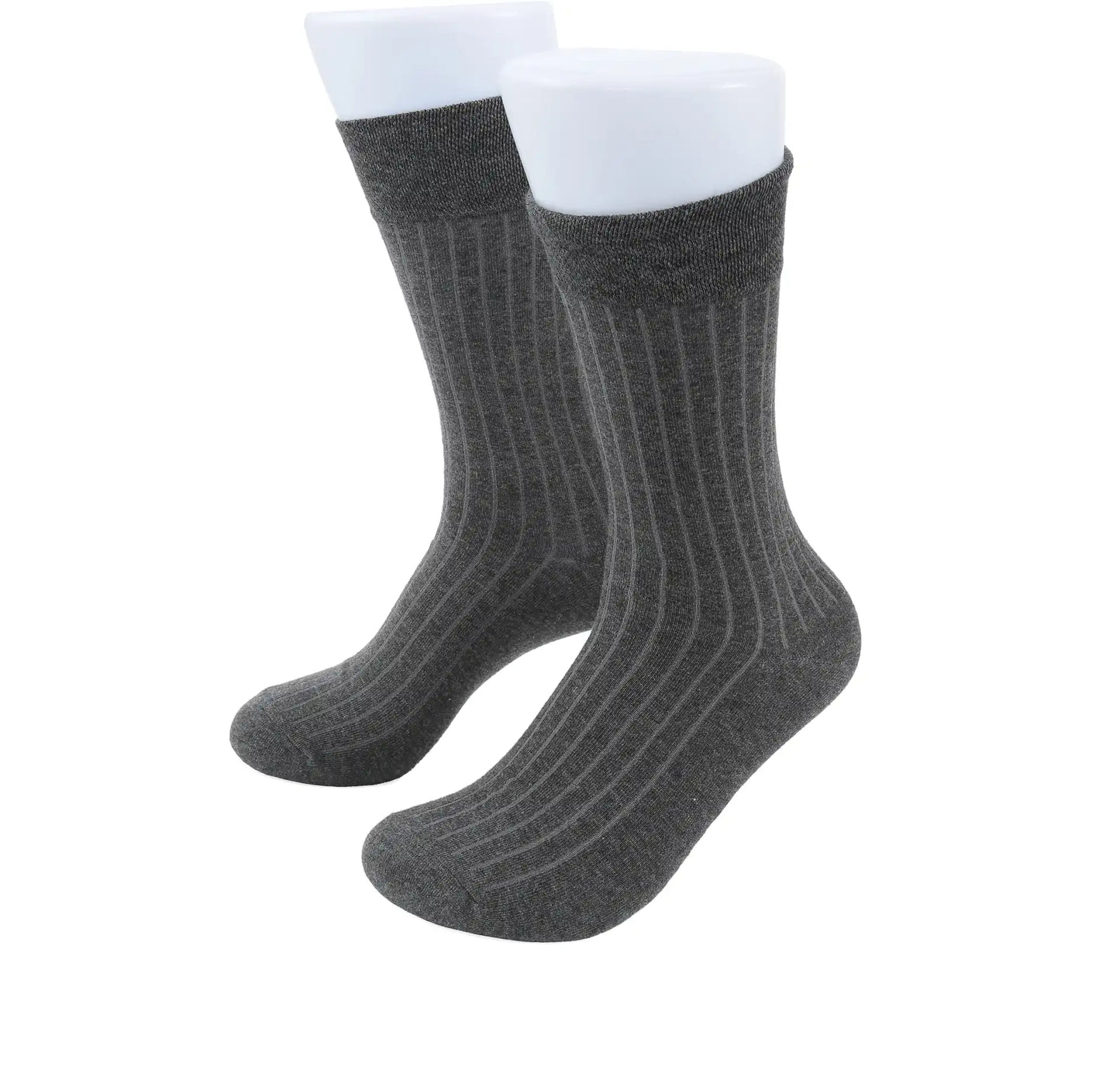 (Anthrazit) Herren Socken Rippstruktur Baumwolle – Trageansicht