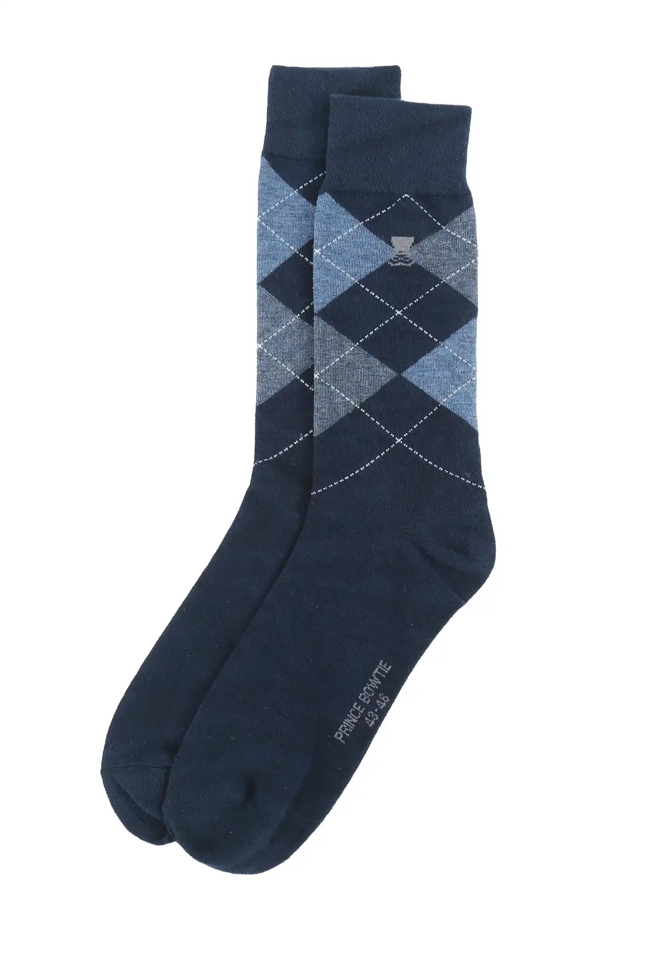(Dunkelblau) Herren Socke Argyle-Muster Baumwolle – Detailansicht Rautenmuster