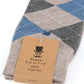 (Beige) Herren Socken Argyle-Muster mit Prince Bowtie Etikett – Verpackung