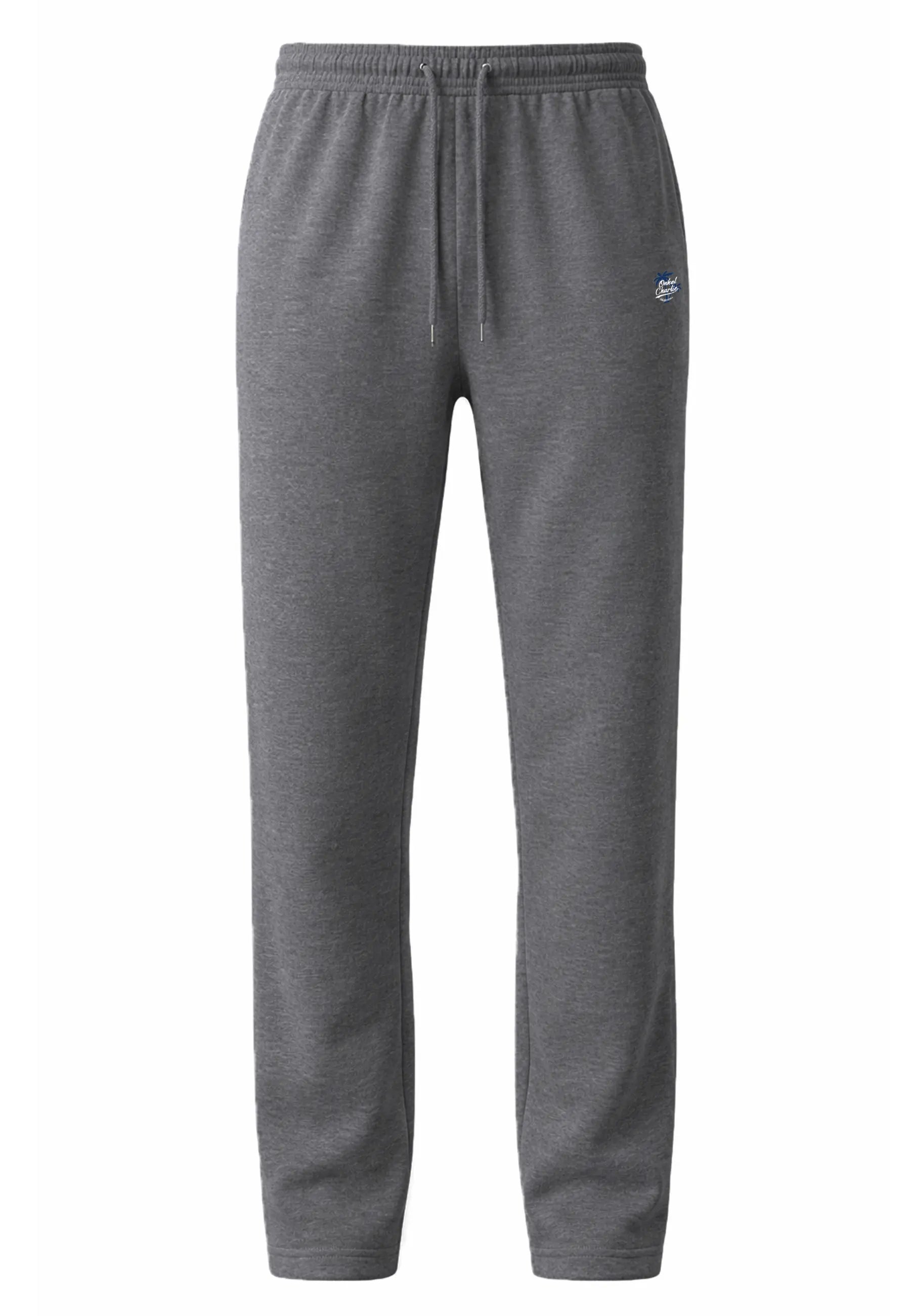 (Grau) Herren Lounge Hose mit offenem Beinabschluss
