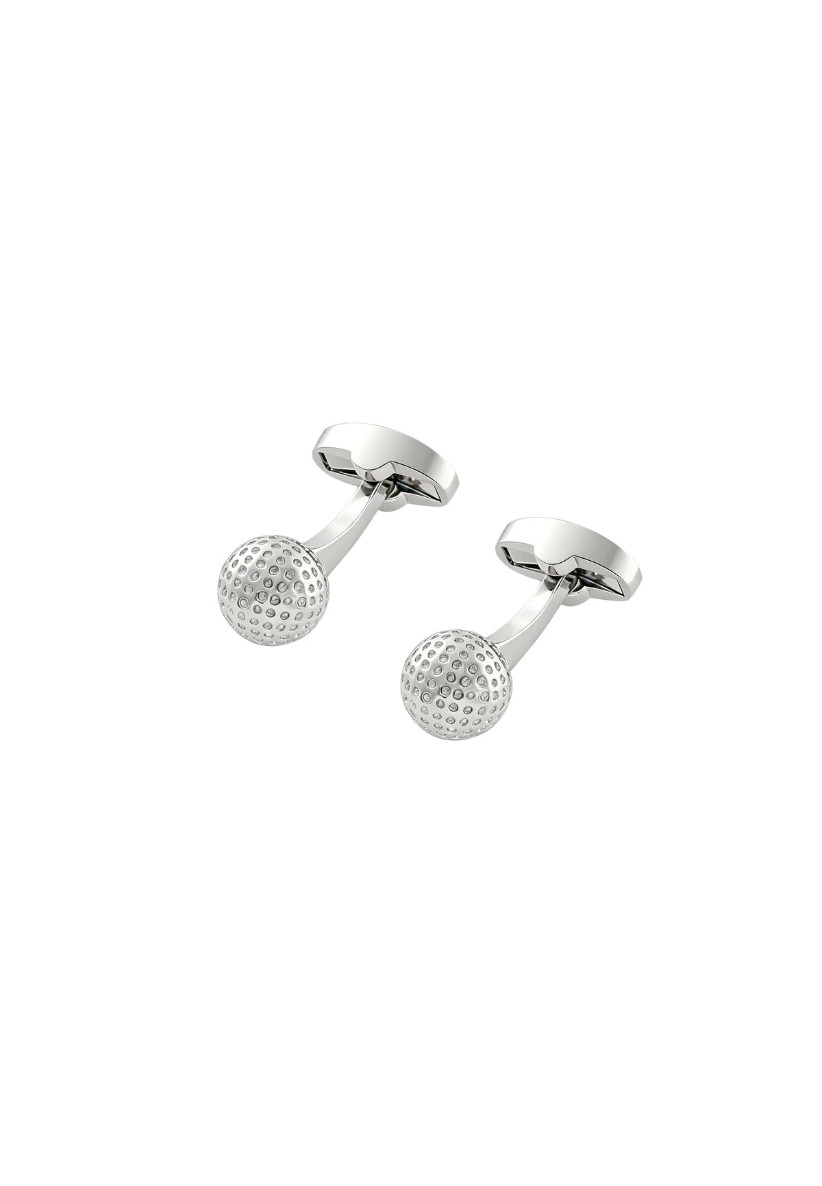 (Silber) Manschettenknöpfe Herren Golfball – Golfball mit typischer Dimple-Struktur