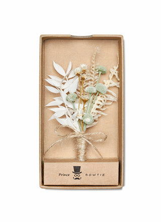 Wedding boutonniere made of dried flowers