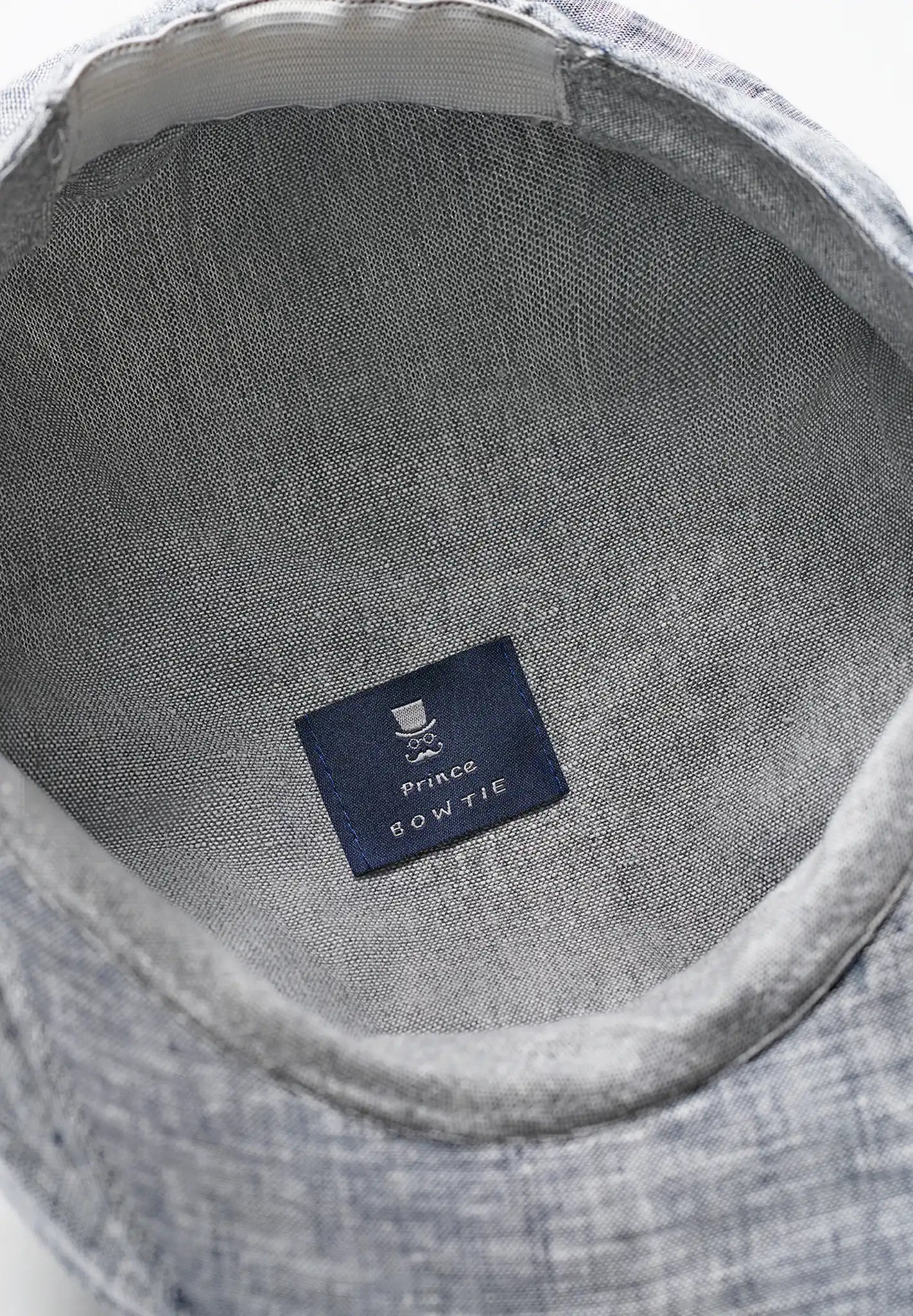 (Blau) Leinen-Ballonmütze Innenfutter Baumwolle – Prince Bowtie Label