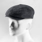 (Anthrazit) Ballonmütze Herren Tweed Newsboy Cap – Seitenansicht auf Mannequin