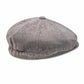 (Beige) Ballonmütze Herren Tweed – Draufsicht 8-Panel