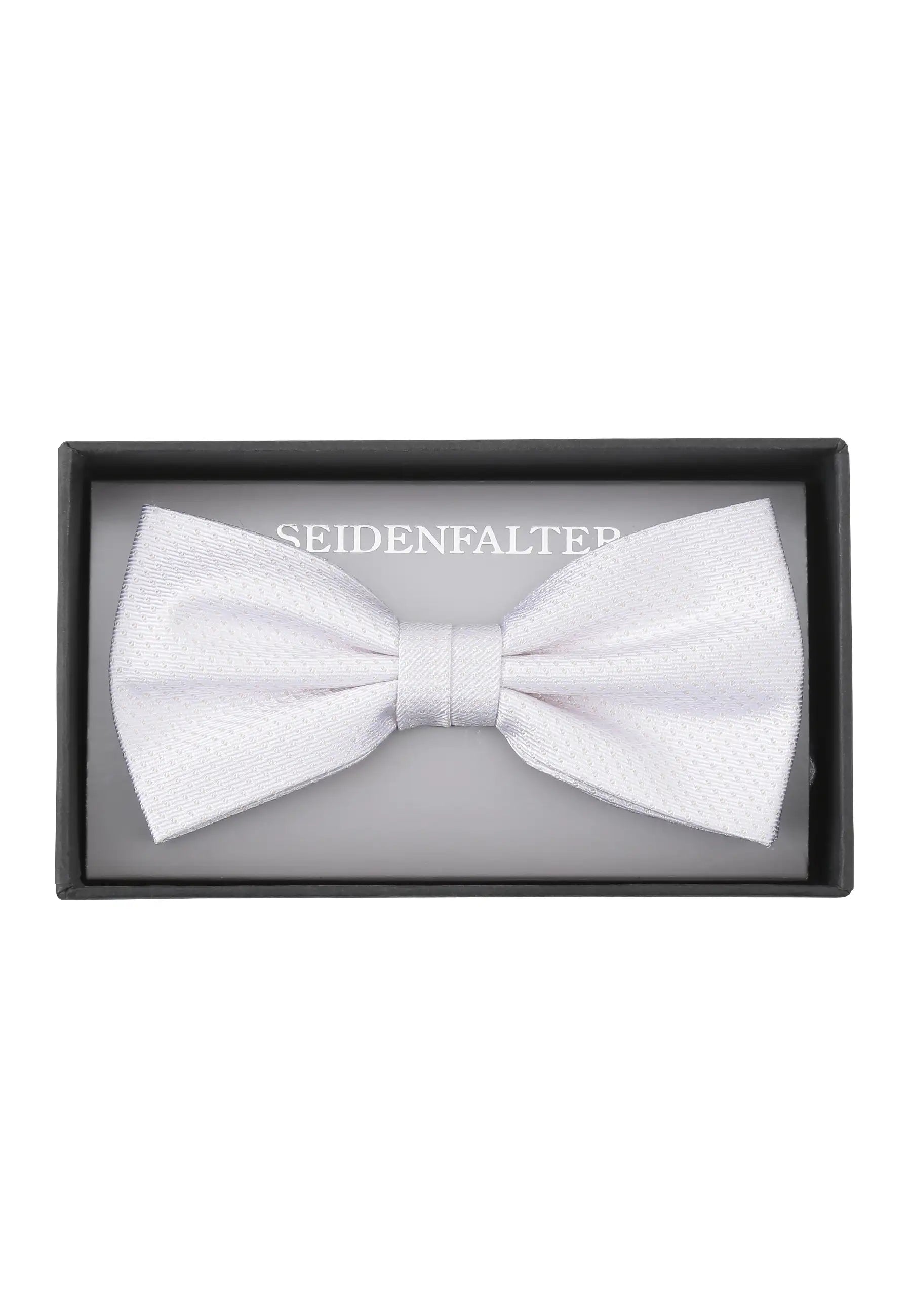 (Weiß) vorgebundene fliege herren 100 prozent seide picote in geschenkbox