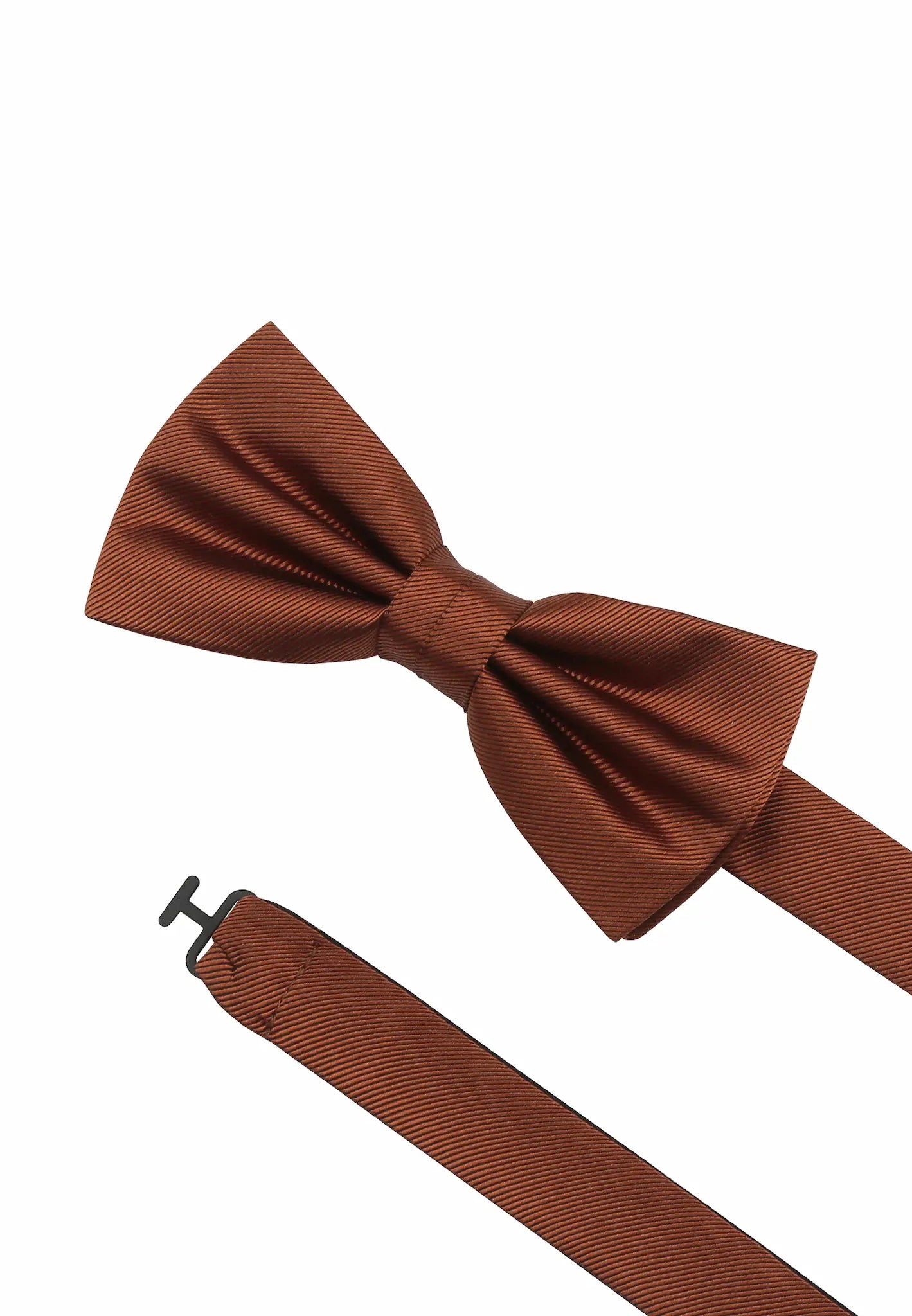(Bronze) Vorgebundene Fliege, Detailansicht Knoten und verstellbares Band