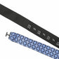 (Blau) Verstellbares Größenband der Herrenfliege Würfelmuster blau Detail