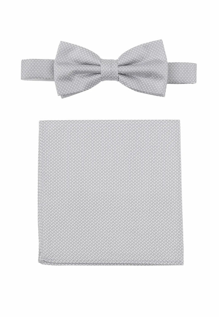 Bow tie & pocket square set – fine texture