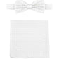 (Champagner) Fliege und Einstecktuch Set Hochzeit Kreise – Fliege und Tuch ausgelegt
