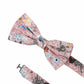 (Rot) Fliege Blumenmuster – Detailansicht mit verstellbarem Größenband