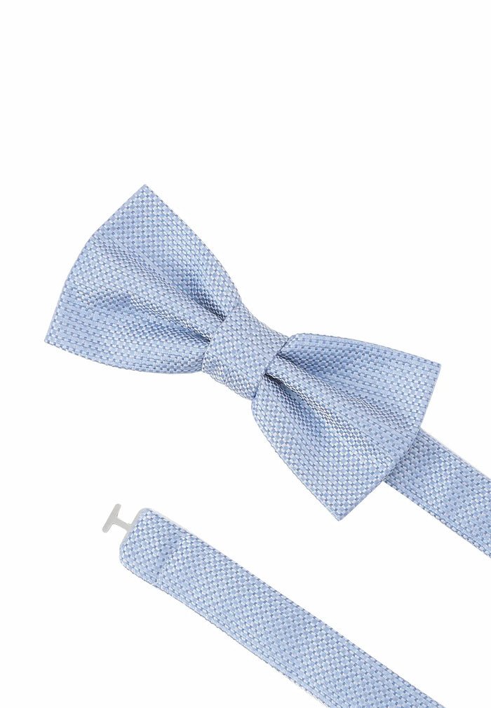 Men's Silk Bow Tie and Pocket Square Set – Micro Pattern