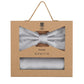 (Silber) Fliege Einstecktuch Set Herren Mikromuster Seide – Geschenkverpackung Prince Bowtie