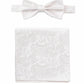 (Off-White) Fliege und Einstecktuch Herren Paisley Seide – Gesamtansicht