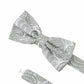 (Mint) Fliege Paisley Seide – Detailansicht mit verstellbarem Größenband