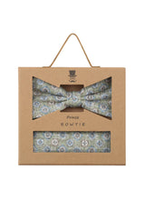 (Grün) Fliege Einstecktuch Set Medaillon-Muster – Geschenkverpackung Prince Bowtie