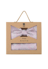 (Rosa) Fliege Einstecktuch Set Paisley Seide – Geschenkverpackung Prince Bowtie