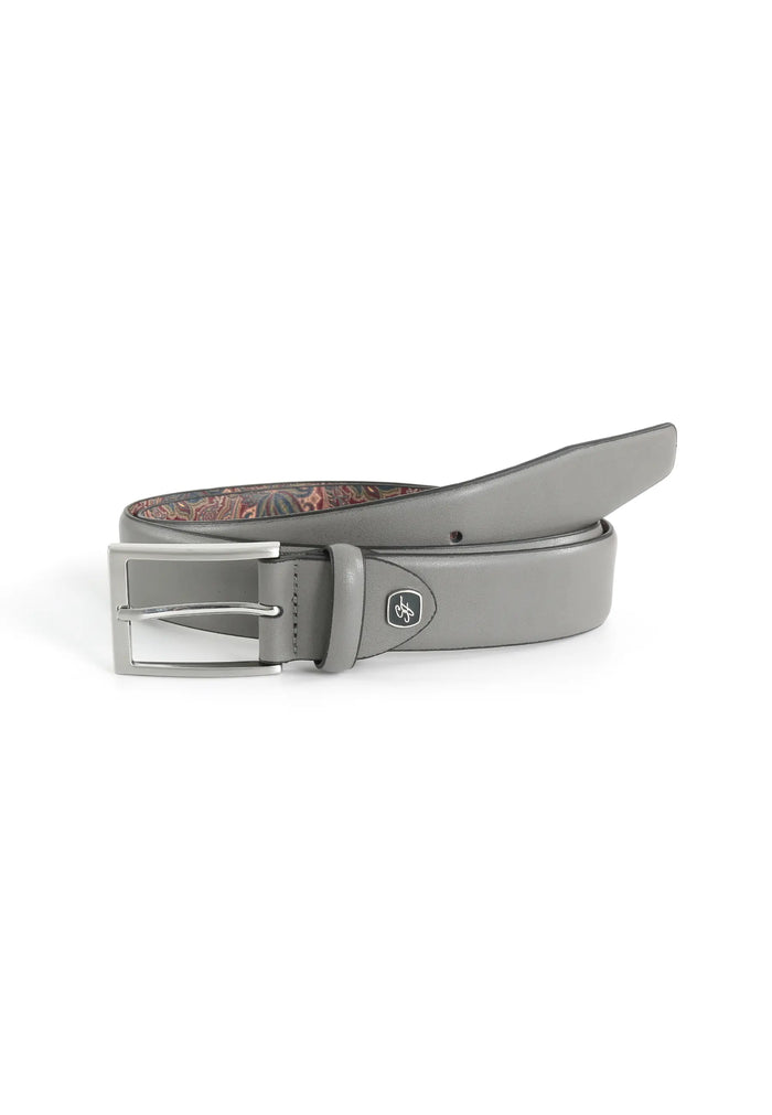 Men's leather belt 3.5 cm – with paisley back