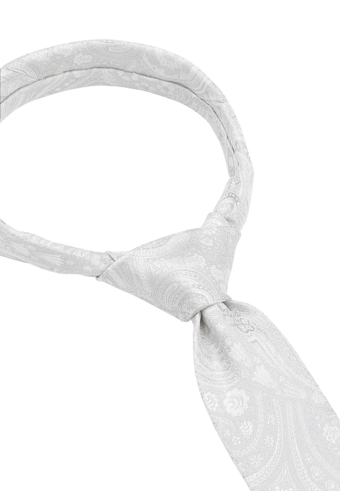 Wedding tie and pocket square set for men in silk – Paisley