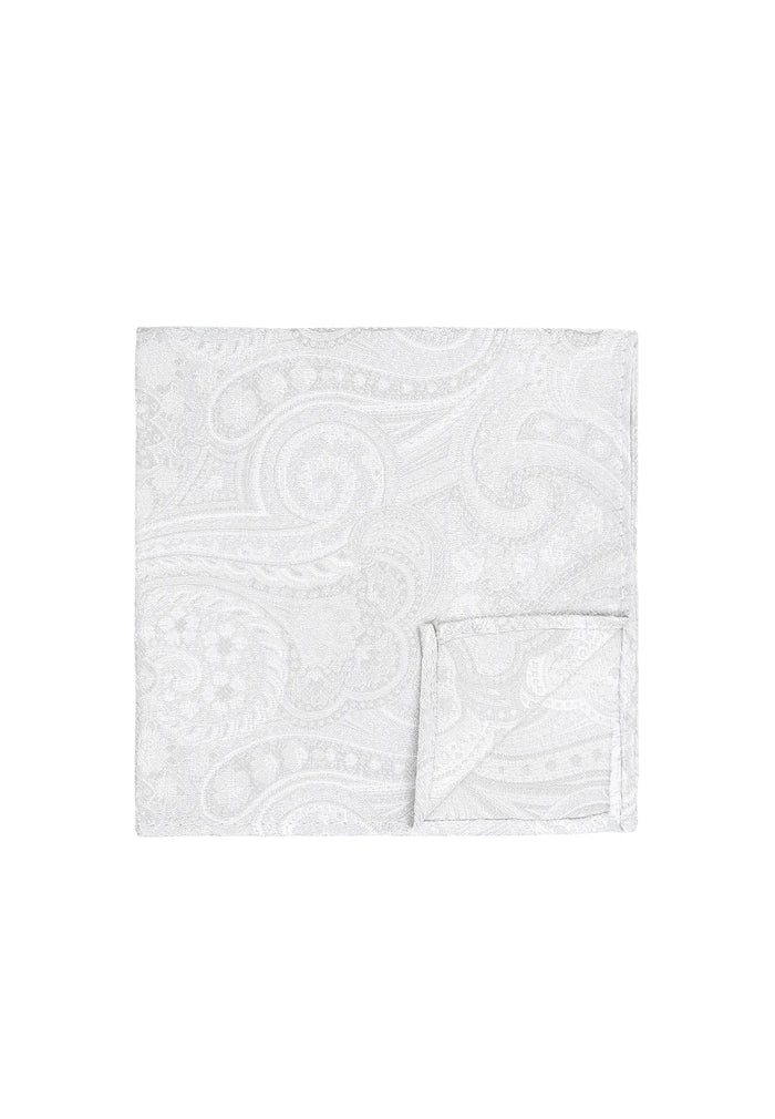 Wedding tie and pocket square set for men in silk – Paisley
