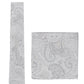 (Silber) Krawatte und Einstecktuch Set Hochzeit Paisley – Krawatte und Tuch ausgelegt