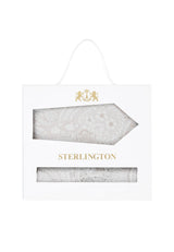 (Beige) Krawatte Einstecktuch Set Paisley Seide – Sterlington Geschenkbox Frontalansicht