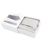 (Beige) Krawatte Einstecktuch Set Sterlington – Geschenkbox schräg geöffnet