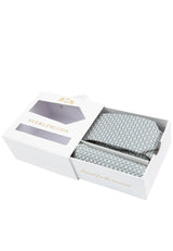 (Grün) Krawatte Einstecktuch Set Sterlington – Geschenkbox schräg geöffnet