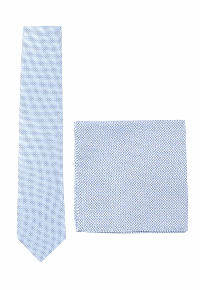 Men's silk tie and pocket square set – micro pattern