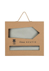 (Mint) Krawatte Einstecktuch Set Herren Mikromuster Seide – Geschenkverpackung Prince Bowtie