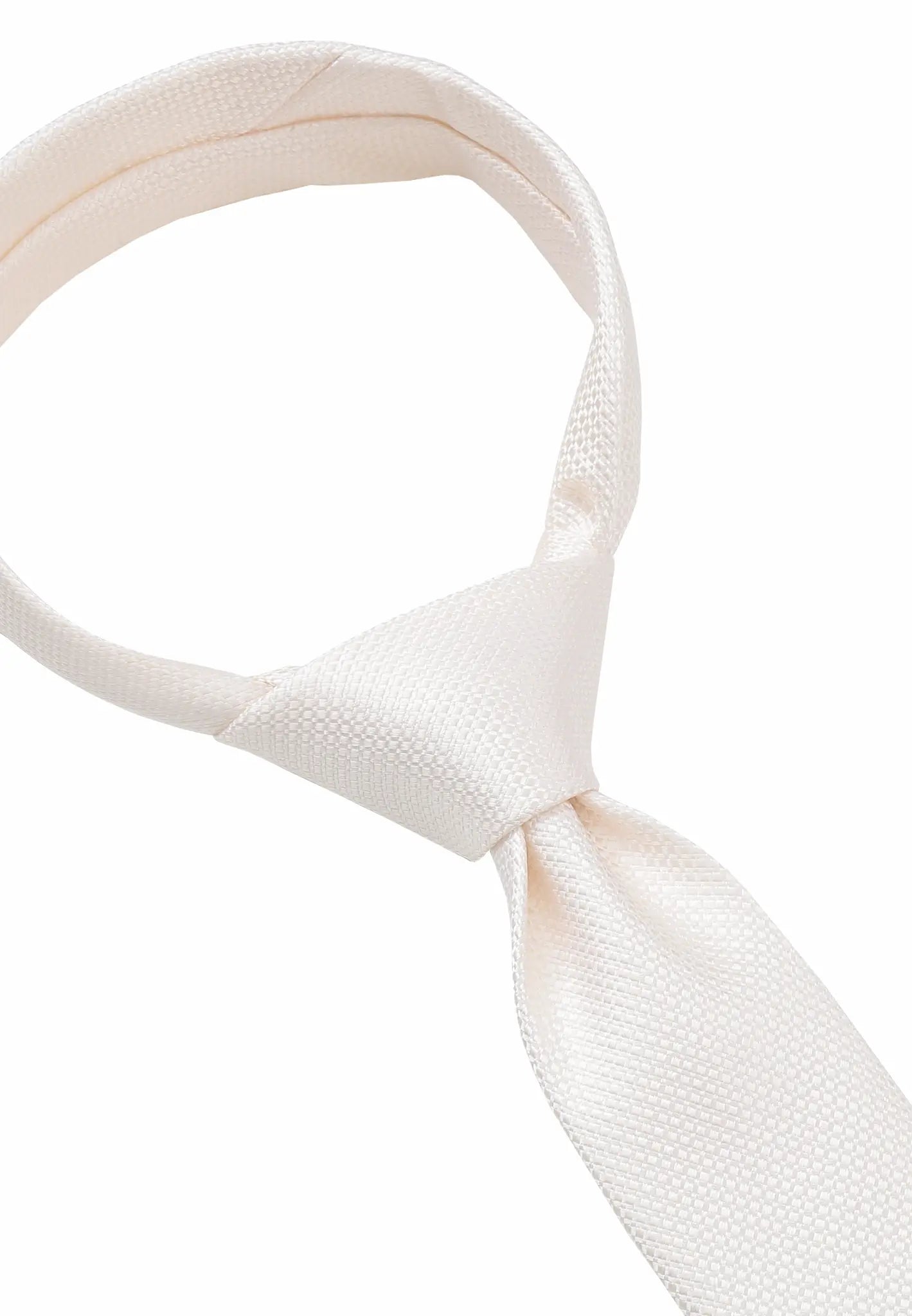 (Off-White) Krawatte Mikromuster Seide – Knotendetail