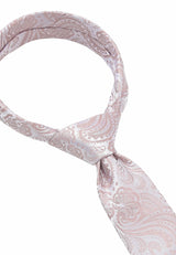 (Altrosa) Krawatte Paisley Seide – Knotendetail
