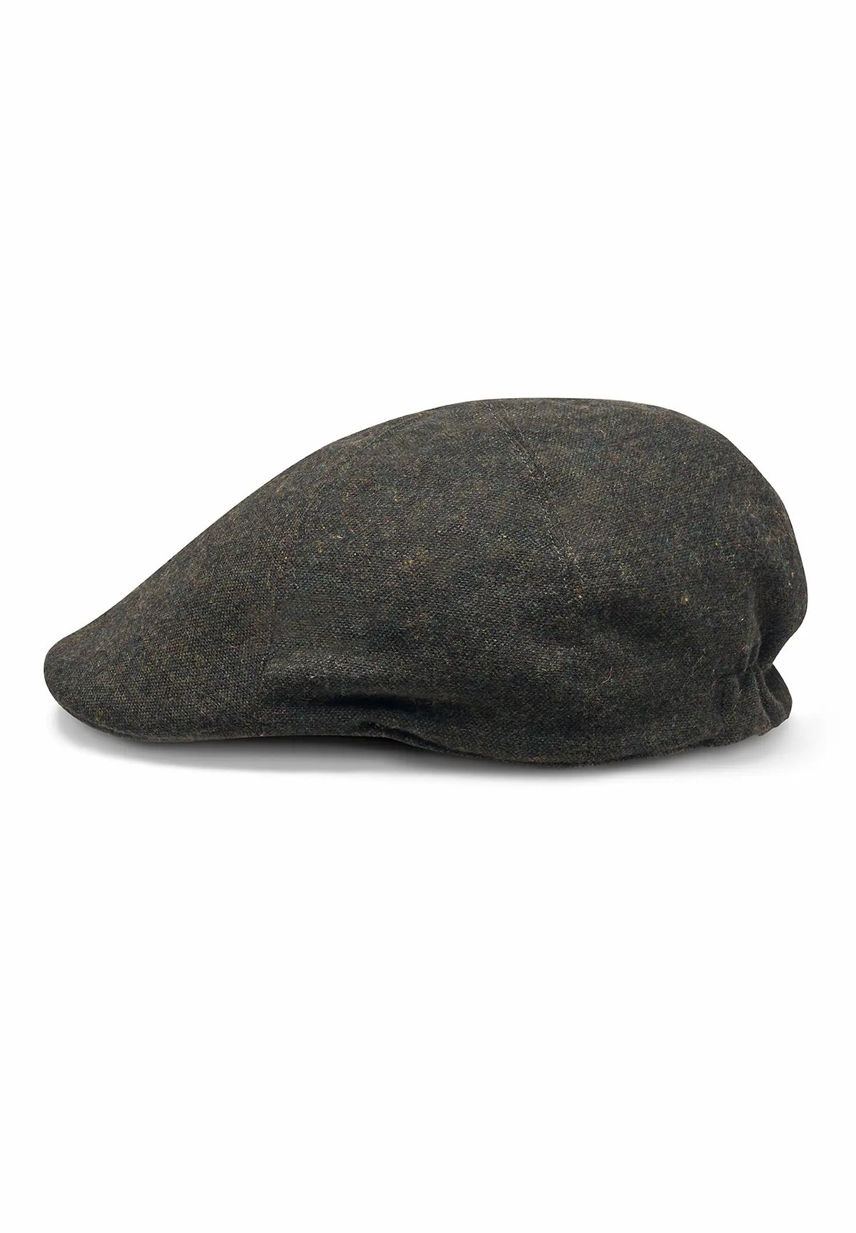 (Dunkelgrün) Schiebermütze Herren Tweed – Draufsicht
