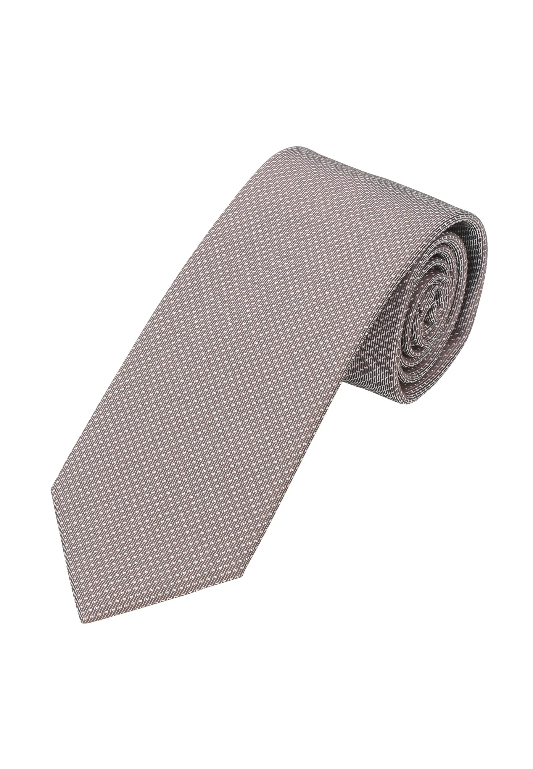 (Beige) krawatte herren 100 prozent seide picote 7 cm gerollt