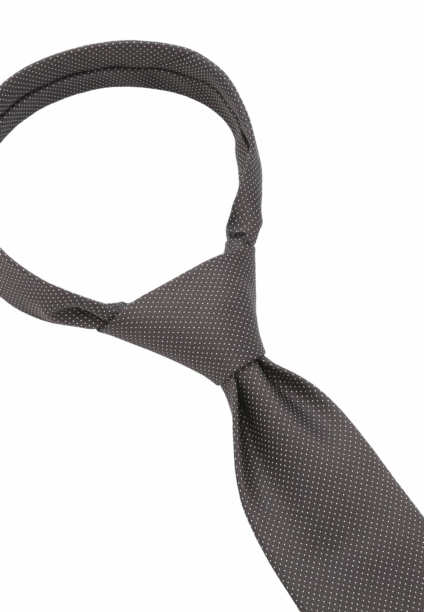 (Dunkelbraun) herren seidenkrawatte picote detailansicht eleganter look