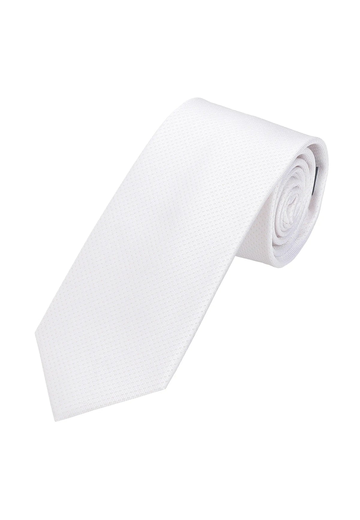 (Weiß) krawatte herren 100 prozent seide picote 7 cm gerollt