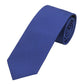 (Jeansblau) Uni Krawatte 7cm–7.5cm gerollt Vorderansicht