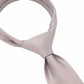 (Beige) Uni Krawatte Detail Knotenbereich feine Uni Struktur