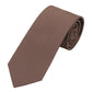 (Braun) Uni Krawatte 7cm–7.5cm gerollt Vorderansicht