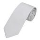 (Hellgrau) Uni Krawatte 7cm–7.5cm gerollt Vorderansicht