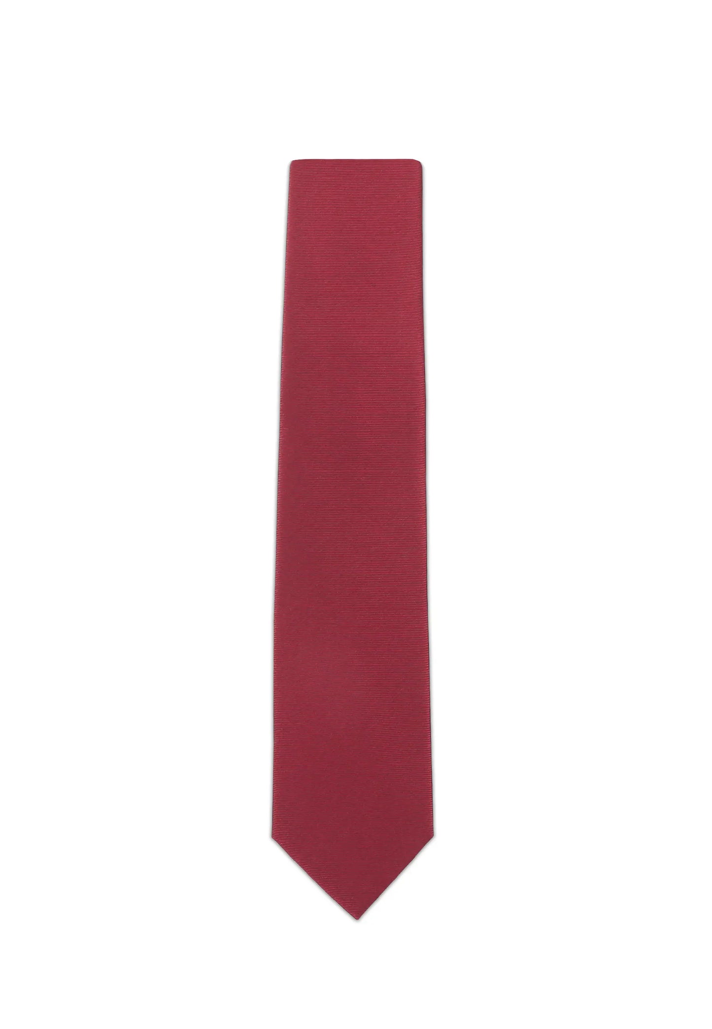 (Mittelrot) Uni Krawatte 7cm–7.5cm flach Frontansicht