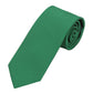 (Grün) Uni Krawatte 7cm–7.5cm gerollt Vorderansicht