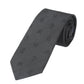 (Schwarz Paisley) Schwarze Trauerkrawatte aus 100% Seide mit Ton-in-Ton Muster, 7,5cm
