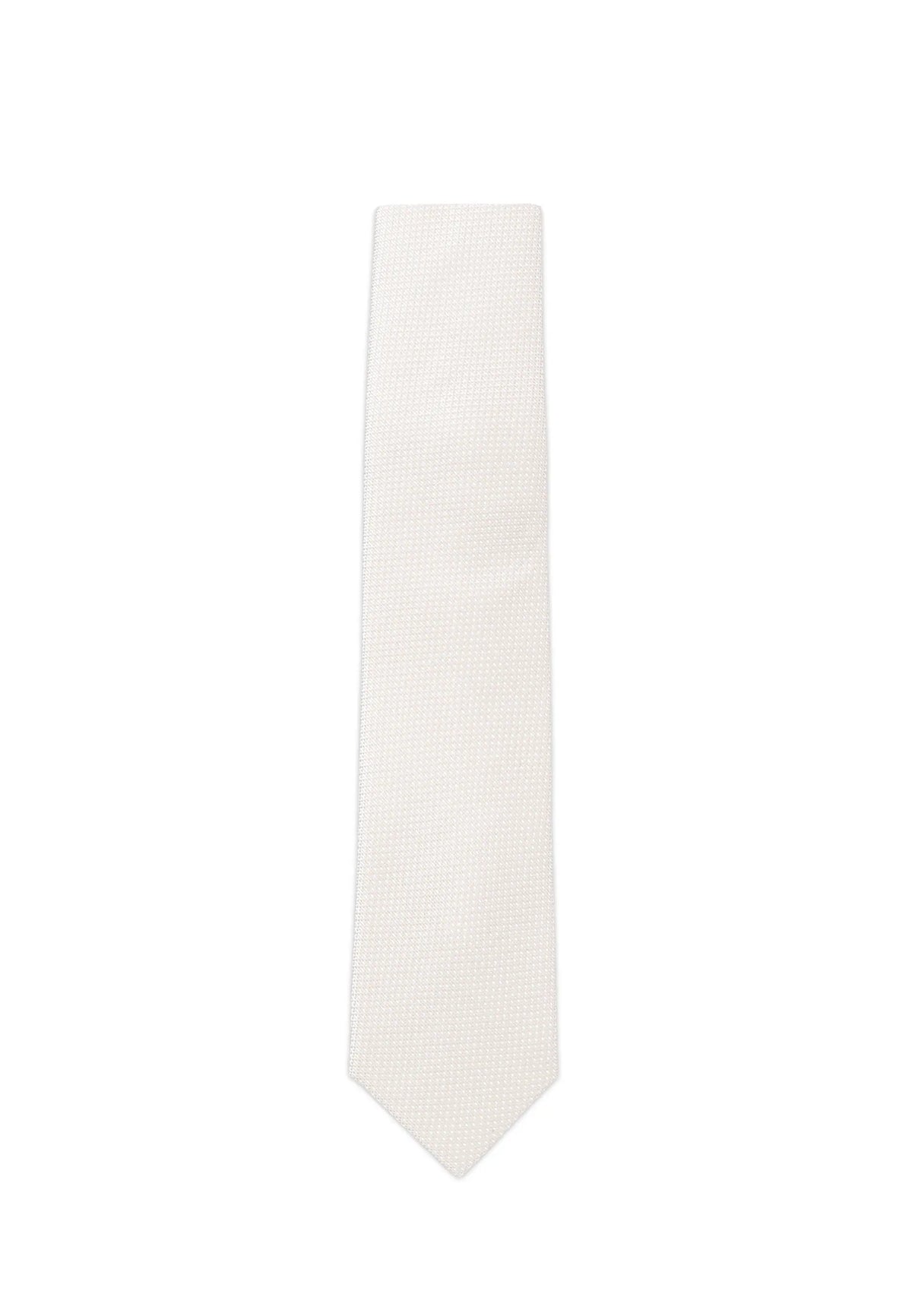 (Beige) Krawatte Herren aus 100% Seide, florales Muster, komplett ausgelegt