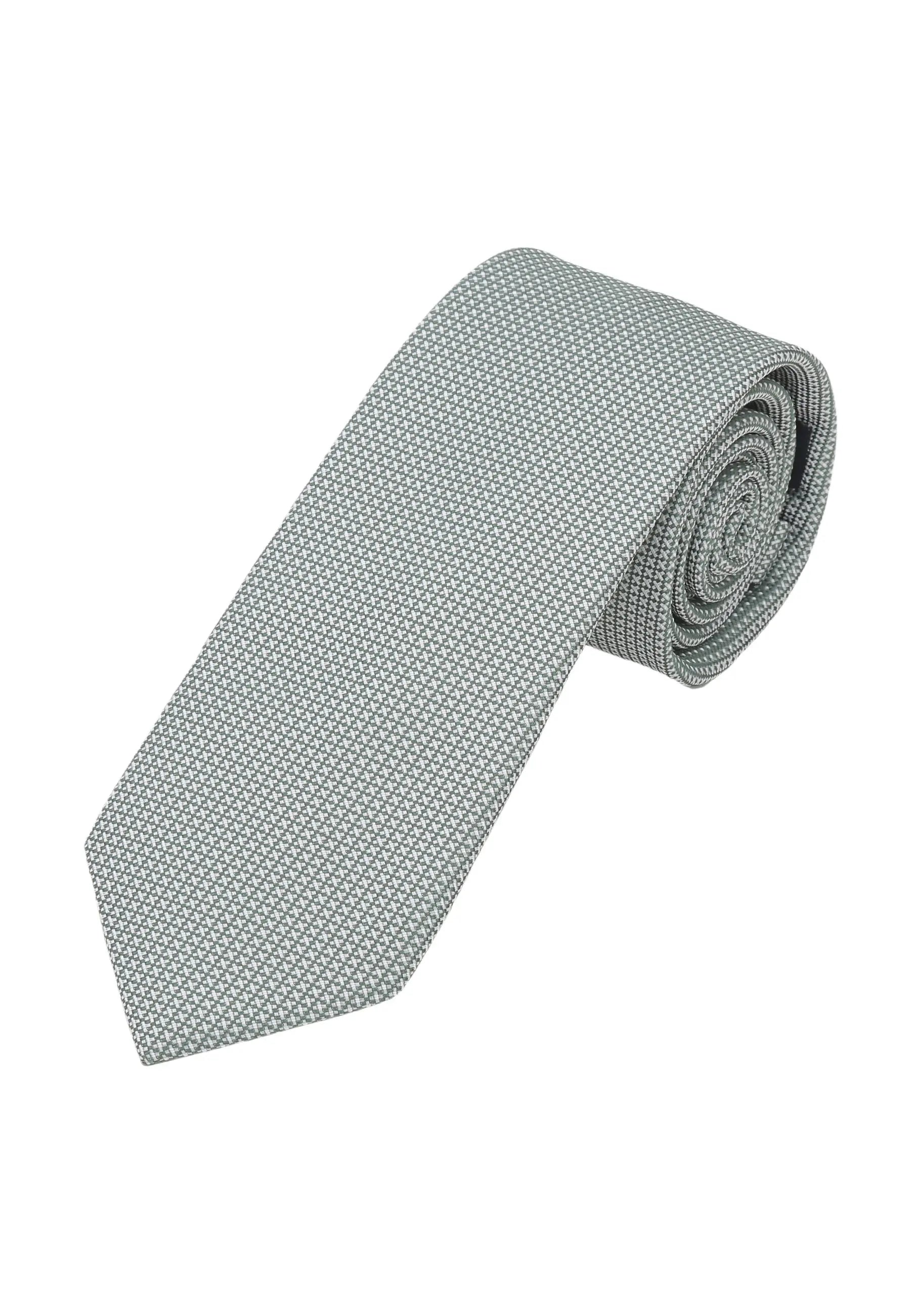 (Mint) Seidenkrawatte für Herren gerollt, florales Muster, 7–7.5 cm breit