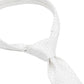 (Champagner) Hochzeitskrawatte Kreise – Detailansicht gebundener Knoten